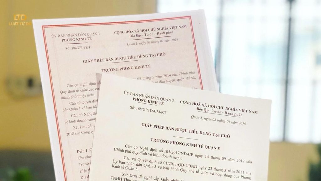 giấy phép buôn bán rượu