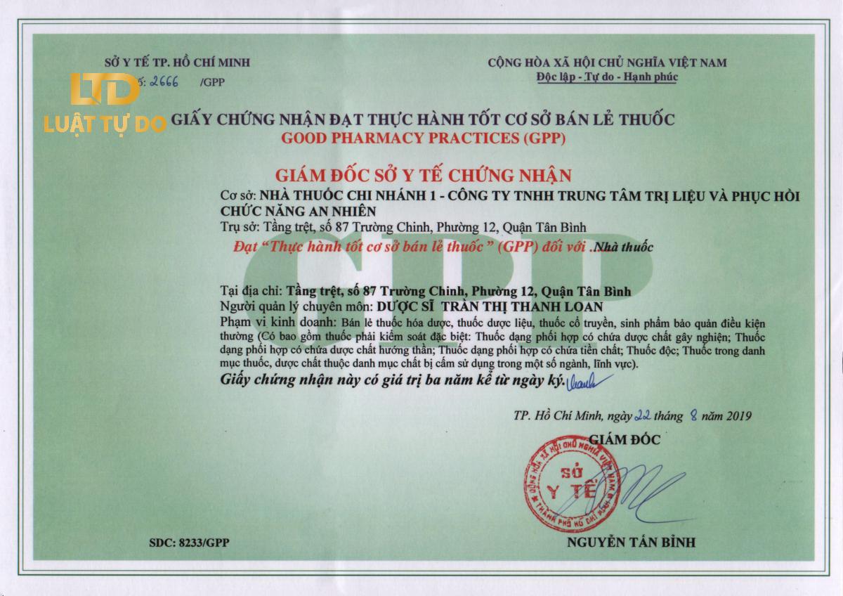 giấy phép phòng khám tư nhân