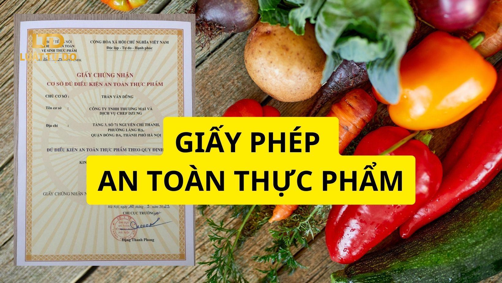 giấy phép vệ sinh an toàn thực phẩm