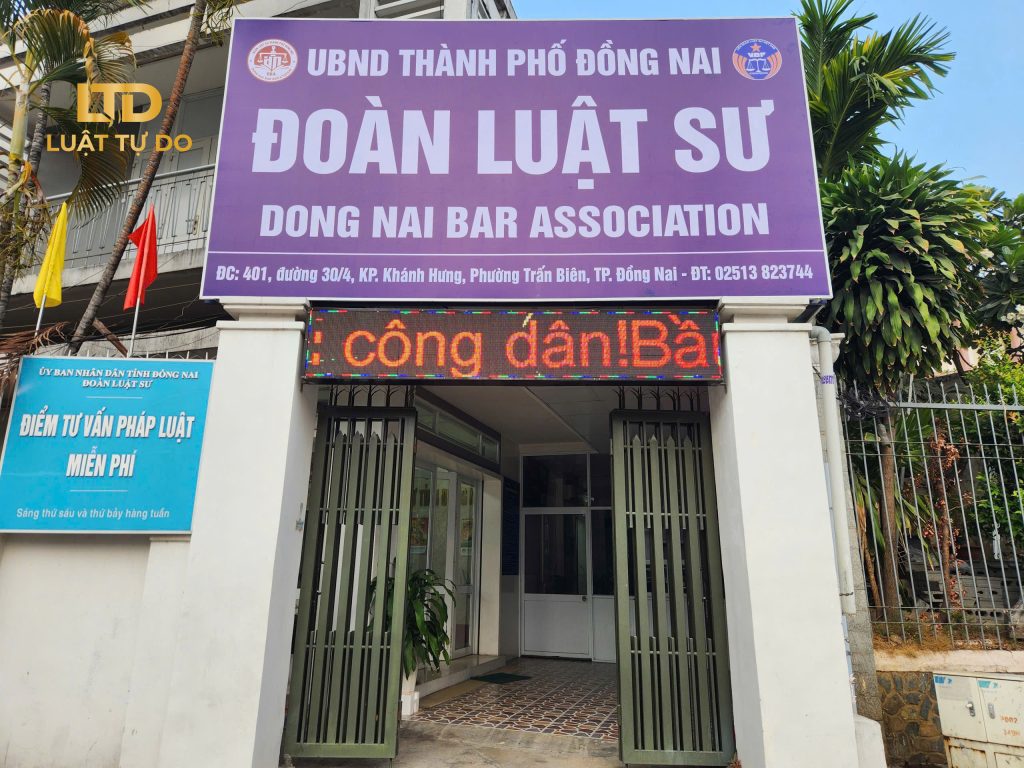 Địa chỉ Đoàn Luật sư Thành phố Đồng Nai