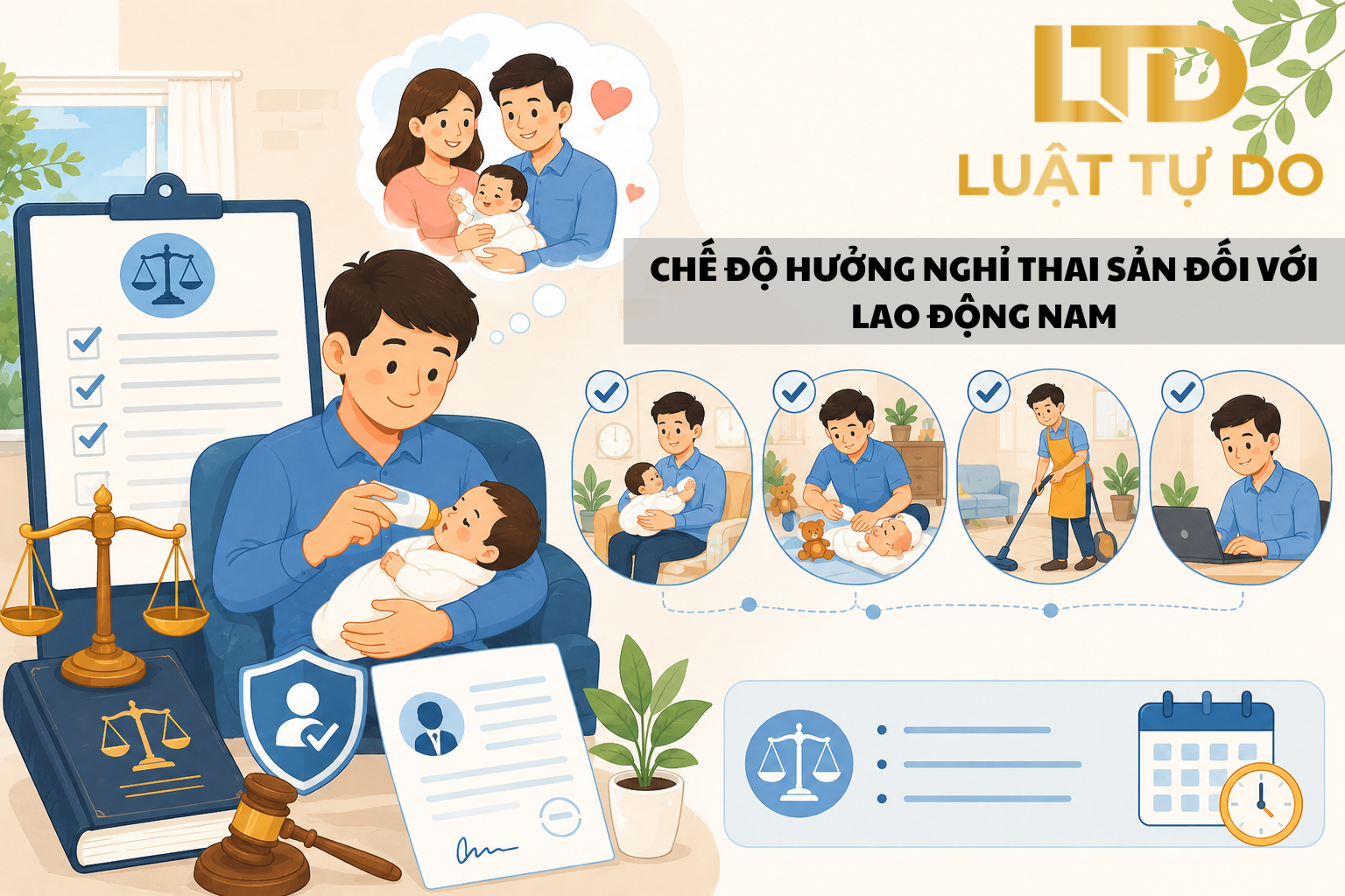 CHẾ ĐỘ HƯỞNG NGHỈ THAI SẢN ĐỐI VỚI LAO ĐỘNG NAM.